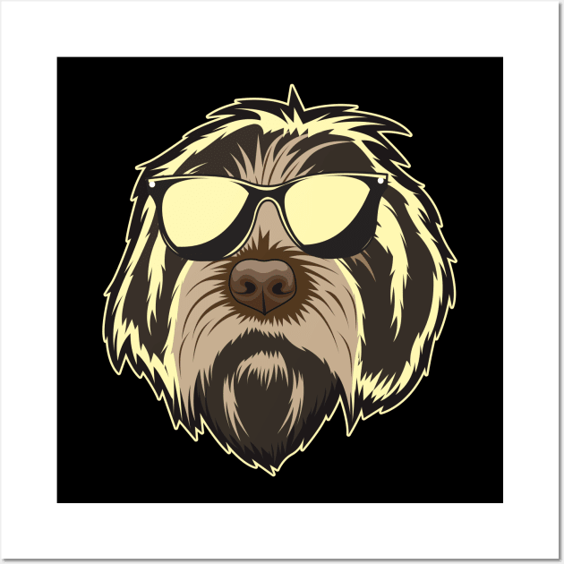 Neon Wirehaired Pointing Griffon Vibes Wall Art by Dogiviate